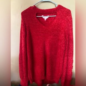 No Boundaries Bright Red Sweater.  Size XL Never Worn